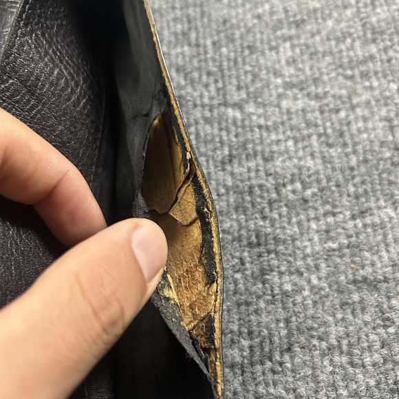 Leather School Black 16" Leather Mens Portfolio Briefcase Business Bag Italy - Picture 5 of 8